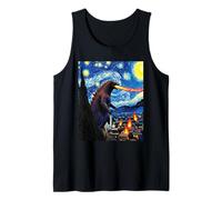 Arte de fantasía Inspirado en la Noche Estrellada de Van Gogh, Monstruo Gigante Camiseta sin Mangas