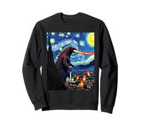 Arte de fantasía Inspirado en la Noche Estrellada de Van Gogh, Monstruo Gigante Sudadera