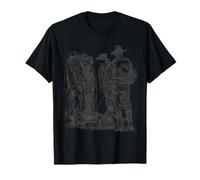Arte de fogatas de Old West Cowboys, Hora de Comer, Ranch Farm, Western Campfire Camiseta
