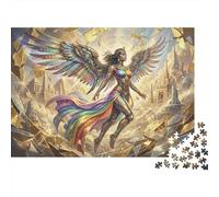 Arte de Fusión de Diosa Egipcia Puzzle 1000 Piezas Adultos Y Niños,Deco Pared,Anti-estrés,Premium,Desafío,Regalo Ideal,Rompecabezas,14 Años+,Relax,Reto,Cartón,Educativo 52x38cm