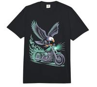 Arte de fusión Steampunk Eagle y Motocicleta Comfort Colors Adult Heavyweight T-Shirt