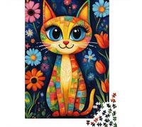 Arte de Gato Colorido 1000 Pieza Stock De Cartas Premium Rompecabezas Conjunto para Adultos Desafío Educativo Regalo Decoración De Paredes 70x50cm/1000pcs