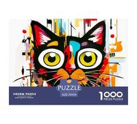 Arte de Gato Colorido_3 Material De Papel Resistente Buen Rompecabezas, Apto para Relax En Casa Y Hobbies Personales 70x50cm/1000pcs