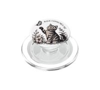 Arte de Gato Furioso Alcanzando una Mariposa PopSockets PopGrip para MagSafe