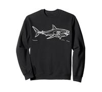 Arte de Great White Shark Line Ocean Predator Marine Life Sudadera