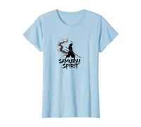 Arte de Guerrero Espiritual samurái japonés para Hombres Camiseta, Mujer, Azul Bebé, 3XL