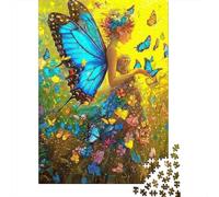 Arte de Hadas Mariposa Rompecabezas 1000 Piezas para Adultos Todas Edades, Cartón Premium Resistente, Regalo Navideño Festivo, Reto Mental Y Educativo 52x38cm/1000pcs