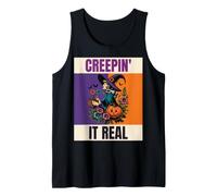 Arte de Halloween de Bruja Vintage Creepin' It Real Camiseta sin Mangas
