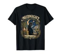 Arte de Halloween de Gato Negro Solo para Miembros de Midnight Club Camiseta