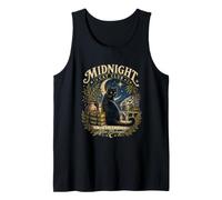 Arte de Halloween de Gato Negro Solo para Miembros de Midnight Club Camiseta sin Mangas
