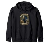 Arte de Halloween de Gato Negro Solo para Miembros de Midnight Club Sudadera con Capucha