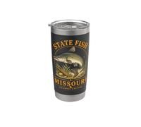 Arte de historia natural del bagre del canal Vaso térmico de acero inoxidable de doble pared