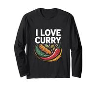 Arte de hojas de chile con cúrcuma y curry Manga Larga