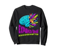 Arte de Hongos cristalinos Coloridos del Cerebro anatómico Surrealista Sudadera