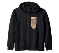 Arte de huella antigua sagrada del pie de Buda Sudadera con Capucha