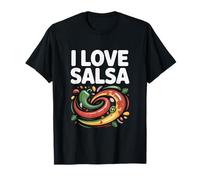 Arte de I Love Salsa Vibrant Peppers Camiseta
