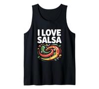 Arte de I Love Salsa Vibrant Peppers Camiseta sin Mangas