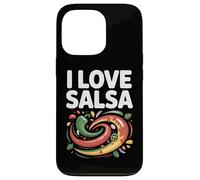Arte de I Love Salsa Vibrant Peppers Carcasa para iPhone 13 Pro