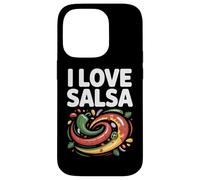 Arte de I Love Salsa Vibrant Peppers Carcasa para iPhone 14 Pro