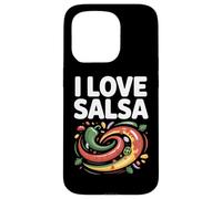 Arte de I Love Salsa Vibrant Peppers Carcasa para iPhone 15 Pro