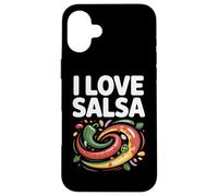 Arte de I Love Salsa Vibrant Peppers Carcasa para iPhone 16 Plus