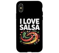Arte de I Love Salsa Vibrant Peppers Carcasa para iPhone X/XS