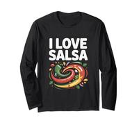 Arte de I Love Salsa Vibrant Peppers Manga Larga