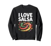 Arte de I Love Salsa Vibrant Peppers Sudadera