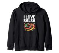 Arte de I Love Salsa Vibrant Peppers Sudadera con Capucha