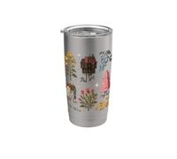Arte de jardín místico y espeluznante para Halloween de Witchy Haunted House Vaso térmico de acero inoxidable de doble pared