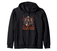 Arte de la Banda Familiar del Esqueleto de Mariachi del Día de los Muertos Sudadera con Capucha