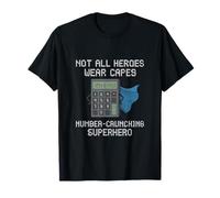 Arte de la calculadora de superhéroes de cálculo de números Camiseta