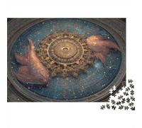 Arte de la cúpula astrología Rompecabezas 1000 Piezas Peces estrellados Cartón para Adultos Reunión Amigos para Decorar Mejor Regalo Oferta Precio Económico 52x38cm/1000pcs