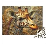 Arte de la Jirafa Steampunk Rompecabezas 1000 Piezas Papel Regalo Hombre Mujer Adultos Desafío Imposible Coloridos 38x26cm/1000pcs