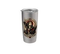 Arte de la mitología celta de Morrigan Raven, diosa de la guerra Vaso térmico de acero inoxidable de doble pared