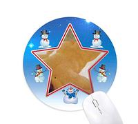 Arte de la Pintura de Aceite xjj Cuerpo Desnudo Muñeco de Nieve Mouse Pad Redondo Star Mat