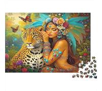 Arte de la Reina de la Selva Puzzle 1000p para Hombres Y Mujeres para Enmarcar Pasatiempo Mejor Valorados Impresión HD Materiales Ecológicos 70x50cm/1000pcs