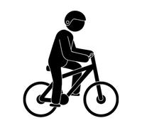 Arte de letras Deporte Afición Pasión Ciclista Ciclismo 34x37.9cm Decoración de tiendas Negro