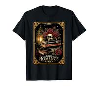 Arte de Libros Florales con Calaveras de Dark Romance Reader Camiseta
