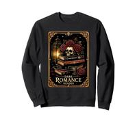 Arte de Libros Florales con Calaveras de Dark Romance Reader Sudadera