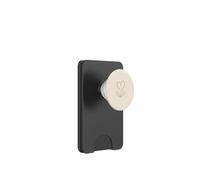 Arte de línea botánica Minimalista Beige con corazón de Flores PopSockets PopWallet para MagSafe