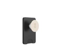 Arte de línea botánica Minimalista Beige con corazón de Flores PopSockets PopWallet para MagSafe