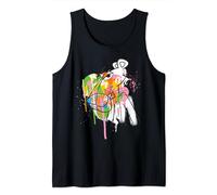 Arte de línea negra de graffiti de pantera rosa Camiseta sin Mangas