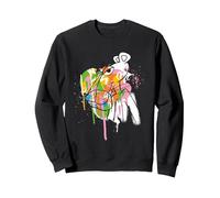 Arte de línea Negra de Graffiti de Pantera Rosa Sudadera, Unisex para Adultos, Negro, S