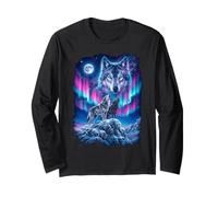 Arte de Lobo bajo la Aurora y la Luna Manga Larga