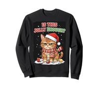 Arte de Luces navideñas con Forma de Gato «Is This Jolly Enough» Sudadera
