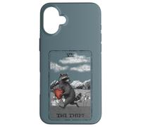Arte de Mapache en Blanco y Negro Inspirado en el Tarot The Thief Carcasa para iPhone 16 Plus