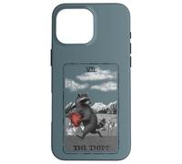 Arte de Mapache en Blanco y Negro Inspirado en el Tarot The Thief Carcasa para iPhone 16 Pro MAX