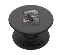 Arte de Mapache en Blanco y Negro Inspirado en el Tarot The Thief PopSockets PopGrip Adhesivo