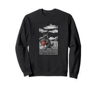 Arte de Mapache en Blanco y Negro Inspirado en el Tarot The Thief Sudadera